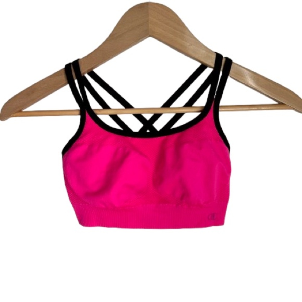 Champion Womens Seemless Criss Cross Sports Bra Size Small Wire-free Pullover